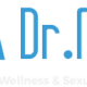 A dr. F 's logo is shown in blue letters on black background